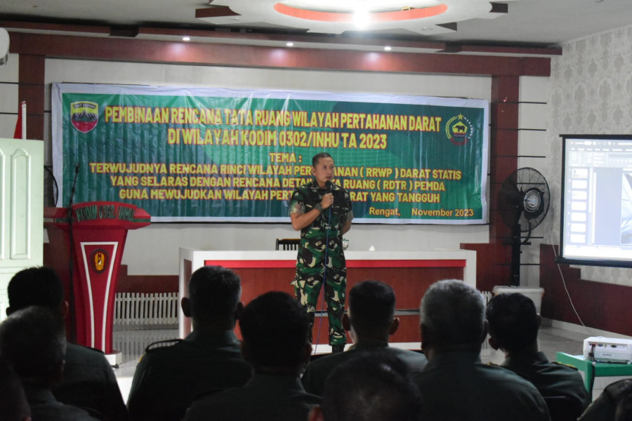 Dandim 0302/Inhu Buka Kegiatan Pembinaan Tata Ruang Wilayah Pertahanan Darat Tahun 2023