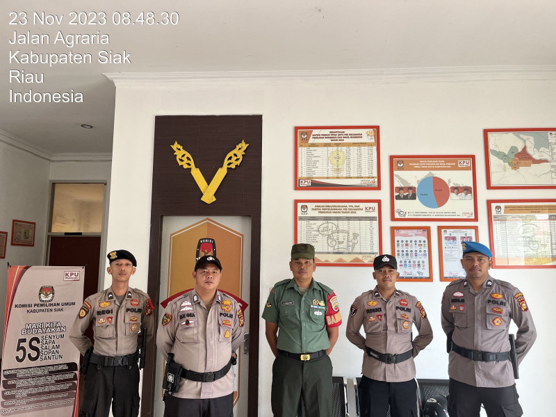 Ops OMB 2023, Polres Siak gencar patroli kantor KPU