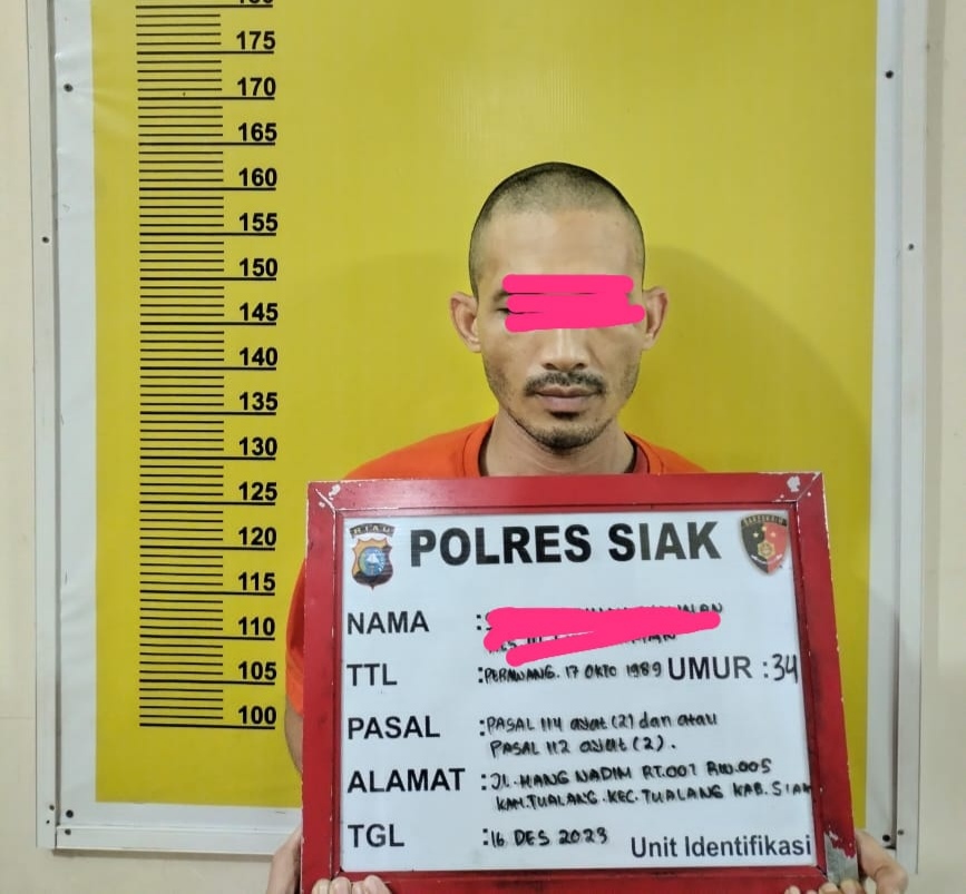 Polres Siak Amankan Satu Orang Pria, Diduga Pelaku Penyalahgunaan Narkotika