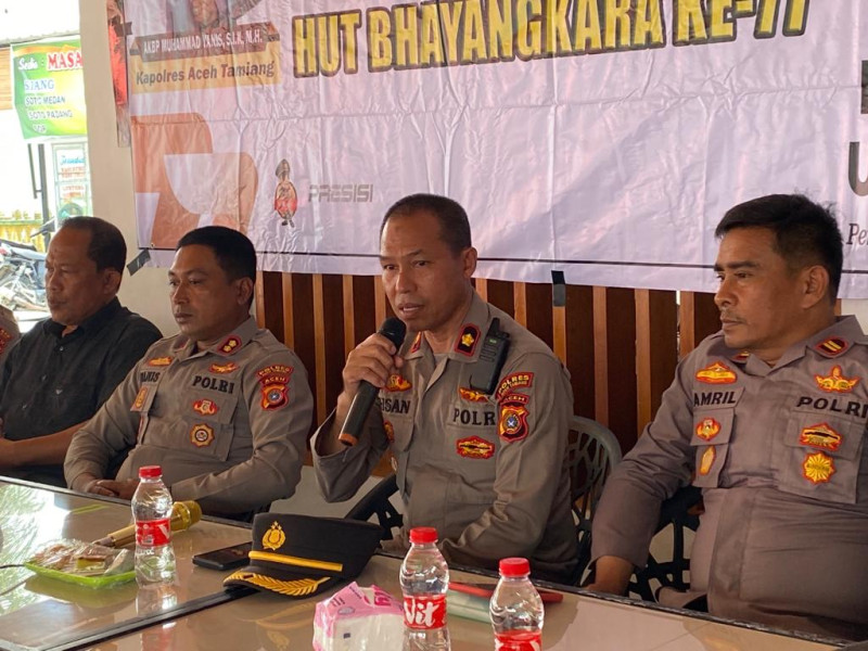 Kapolres Aceh Tamiang Pimpin Jum'at Curhat Program Quick Wind Kapolri, Jelang HUT Bhayangkara ke 77