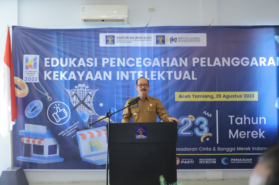 Pj Bupati Aceh Tamiang Buka Edukasi Pencegahan Pelanggaran HAKI