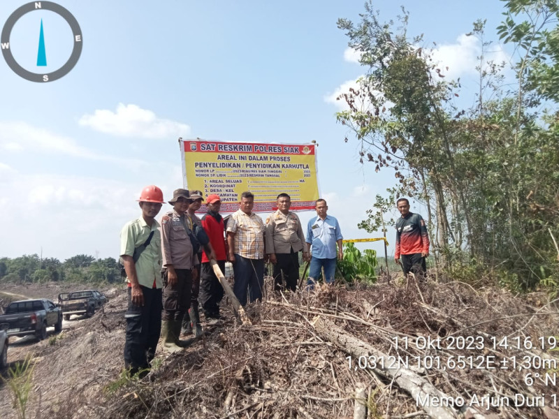 Polsek Sungai Mandau Ungkap Pelaku Pembakaran Hutan dan Lahan