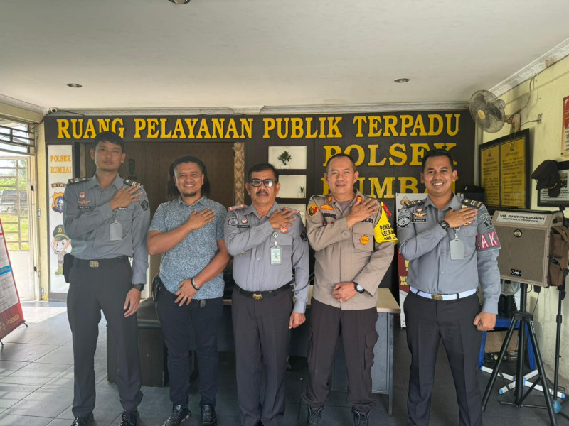 Jalin Sinergitas, Kalapas Narkotika Rumbai Kunjungi Polsek Rumbai