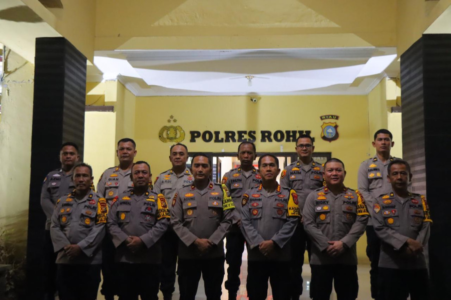 Tim Pamatwil OMB Polda Riau Kunjungan ke Mapolres Rohil dan Tinjau Sejumlah Posko