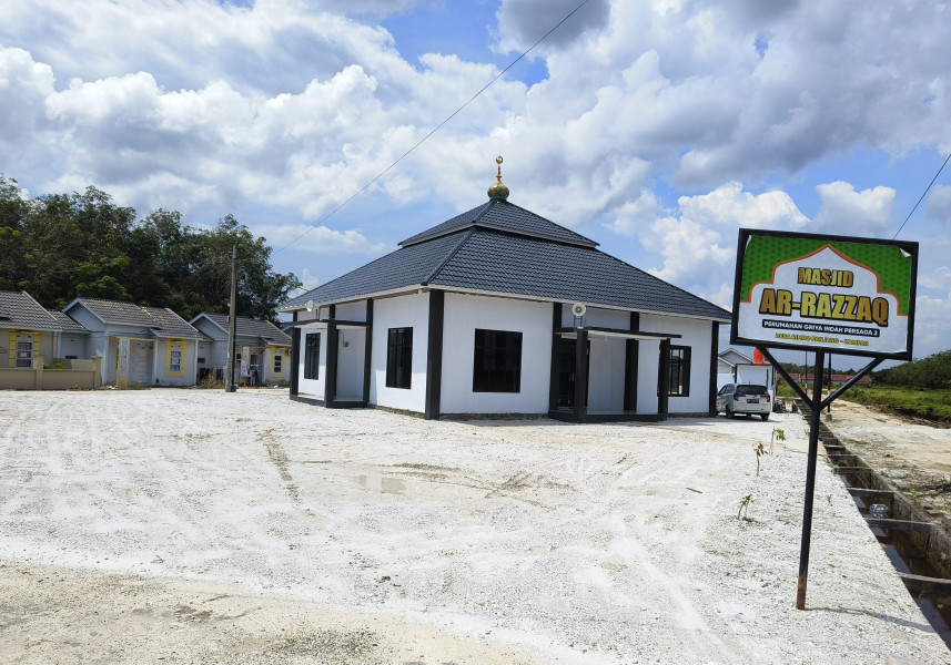 Pembangunan Masjid Ar Razzaq Rimbo Panjang Terus Berlanjut, Diperkirakan Butuh Dana 600 Juta Lagi Hingga Selesai