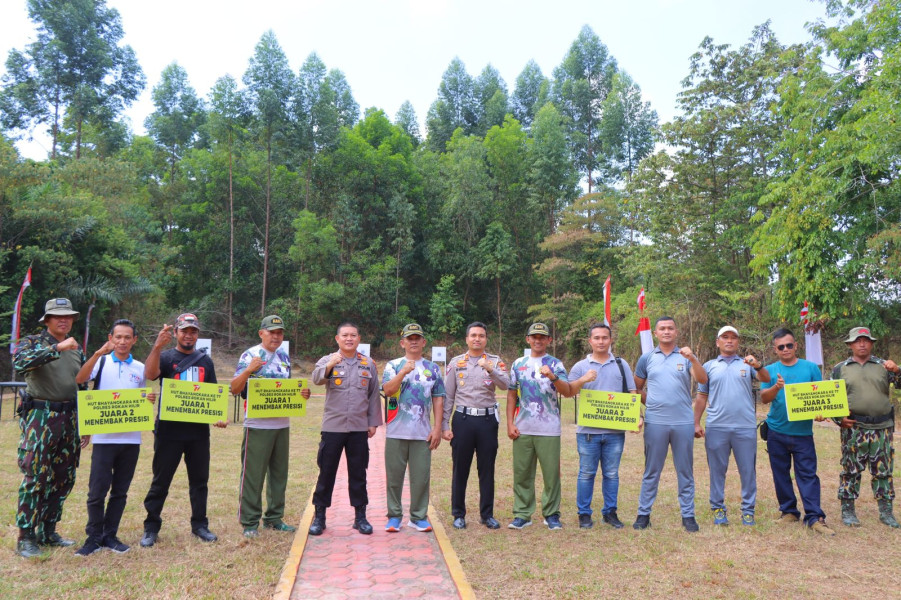 Dalam Rangka HUT ke-77 Bhayangkara, Polres Rohil Gelar Lomba Menembak