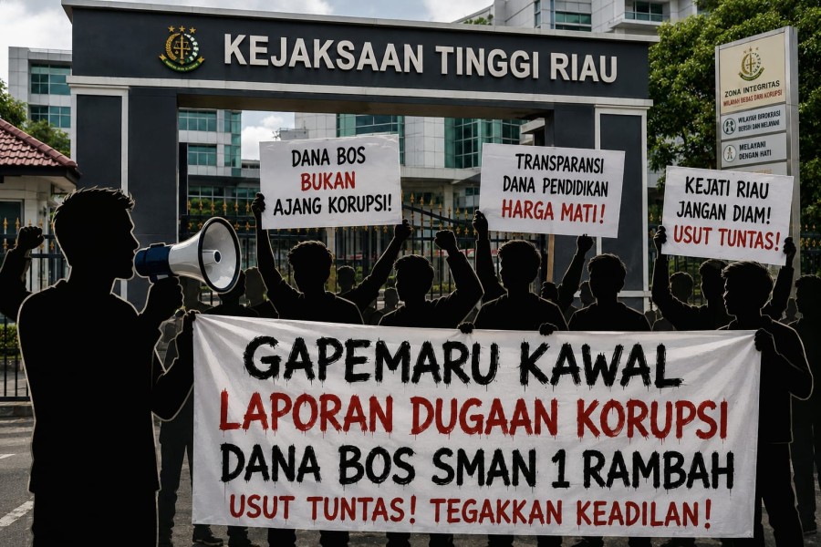 GAPEMARU Bakal Gelar Aksi di Kejati Riau, Kawal Laporan Dugaan Korupsi Dana BOS SMAN 1 Rambah