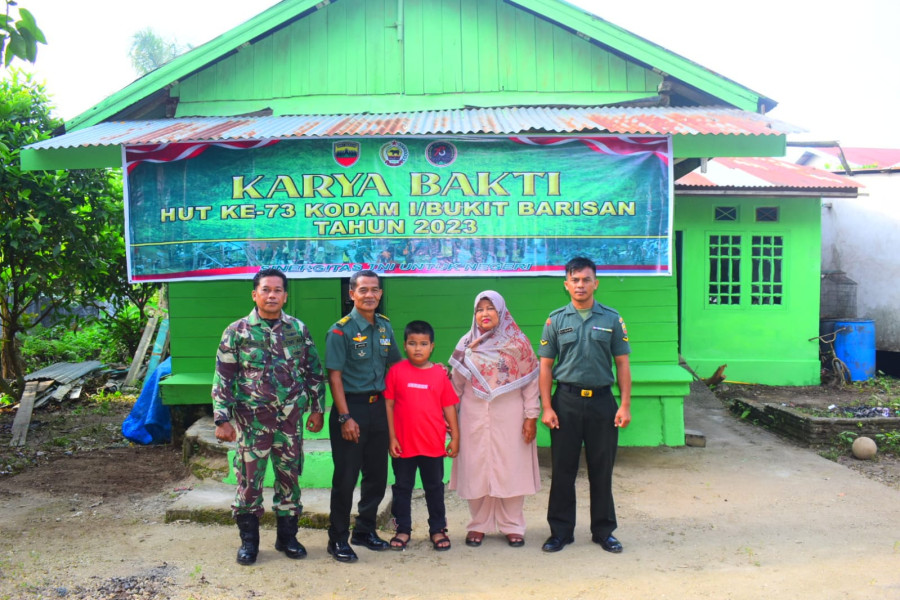 HUT Kodam Ini/Bukit Barisan Ke-73, Rumah Seorang Warakawuri Selesai dan Diserahkan