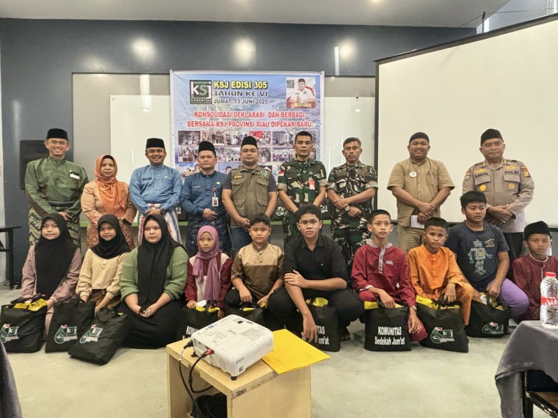 Berbagi Antar Sesama, KSJ Provinsi Riau Gelar Aksi Sosial